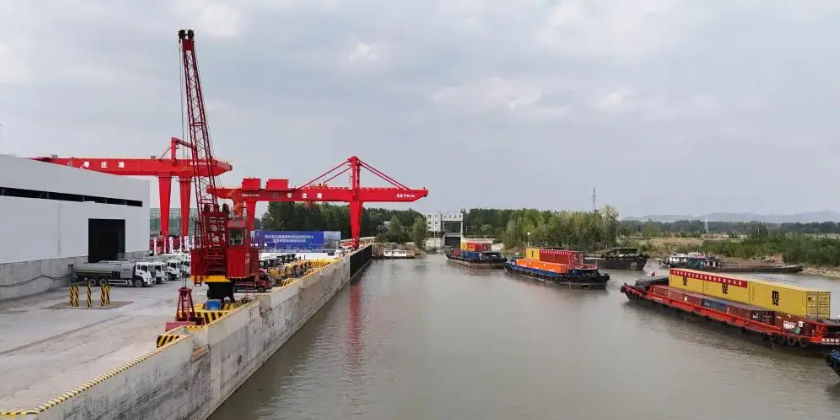 山東棗莊港實現(xiàn)“公路、鐵路、水運”多式聯(lián)運